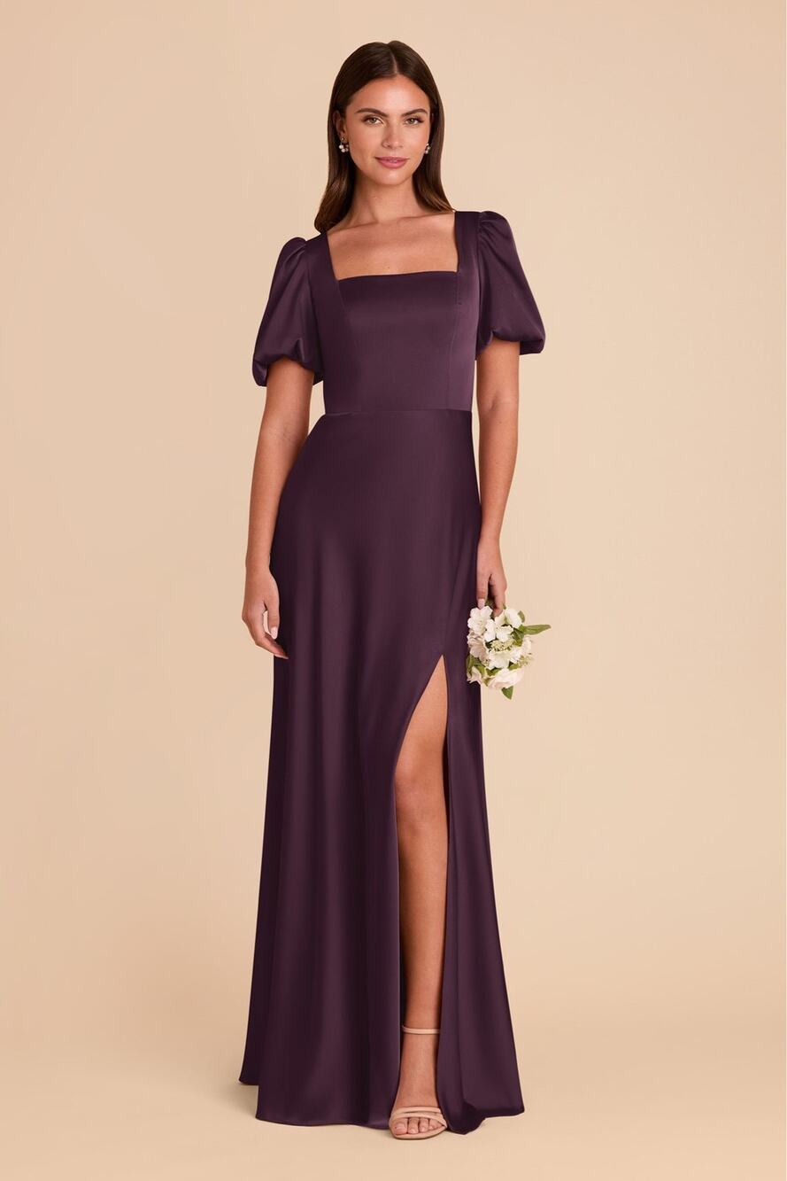 Birdy Grey Judy Matte Satin Dress Plum